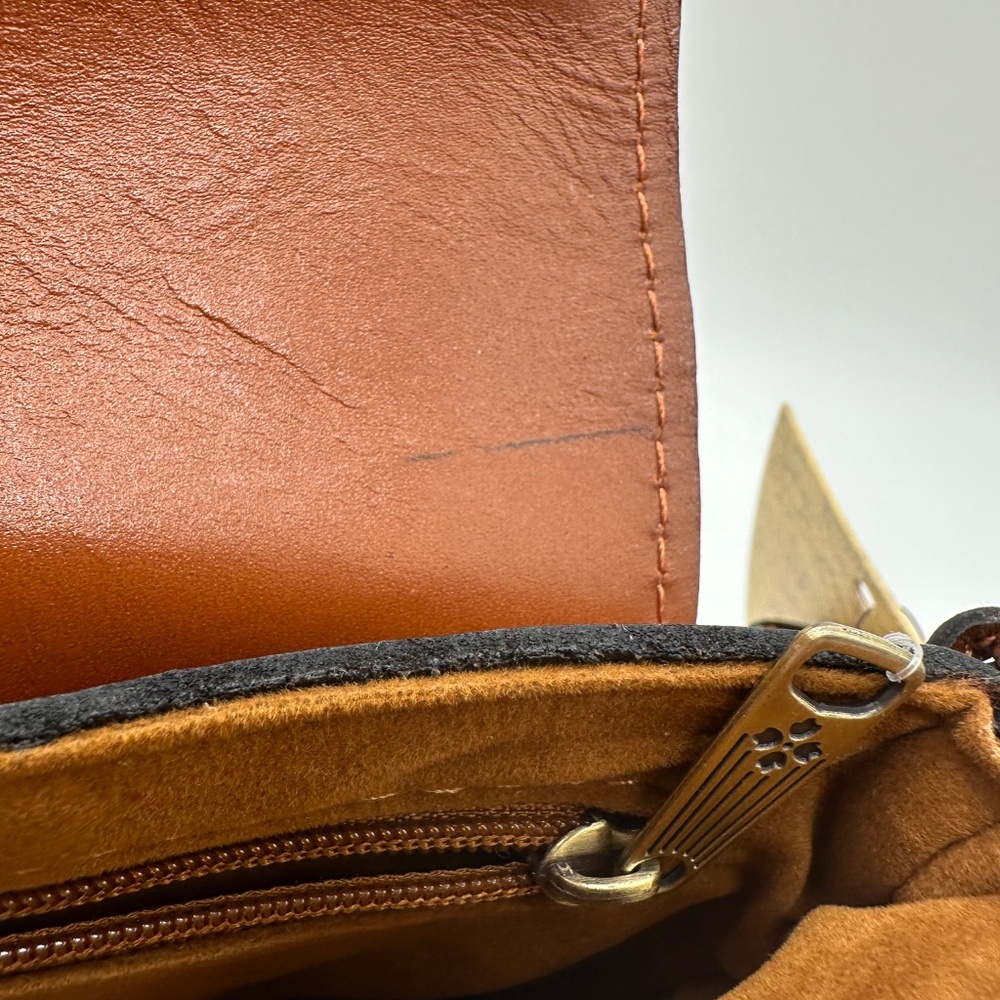 Patricia Nash Corfu Heritage Leather Crossbody Bag Tan With Dust Bag NWT - Picture 9 of 16